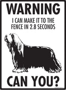 Bearded Collie Make It To Fence or Door Signs (9" x 12")-2