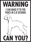 Bedlington Terrier - Warning! Fence Sign