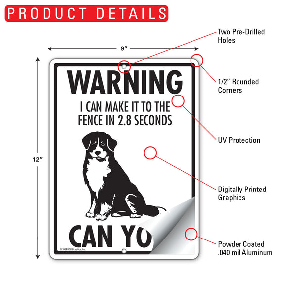 Bernese Mountain Dog! Make It To Fence or Door Signs (9" x 12")