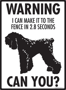 Black Russian Terrier - Warning! Fence Sign