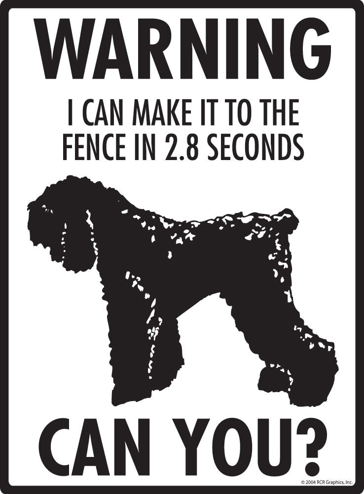 Black Russian Terrier - Warning! Fence Sign