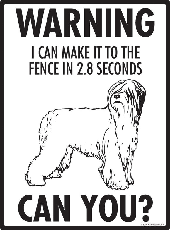 Briard Make It To Fence or Door Signs (9" x 12")