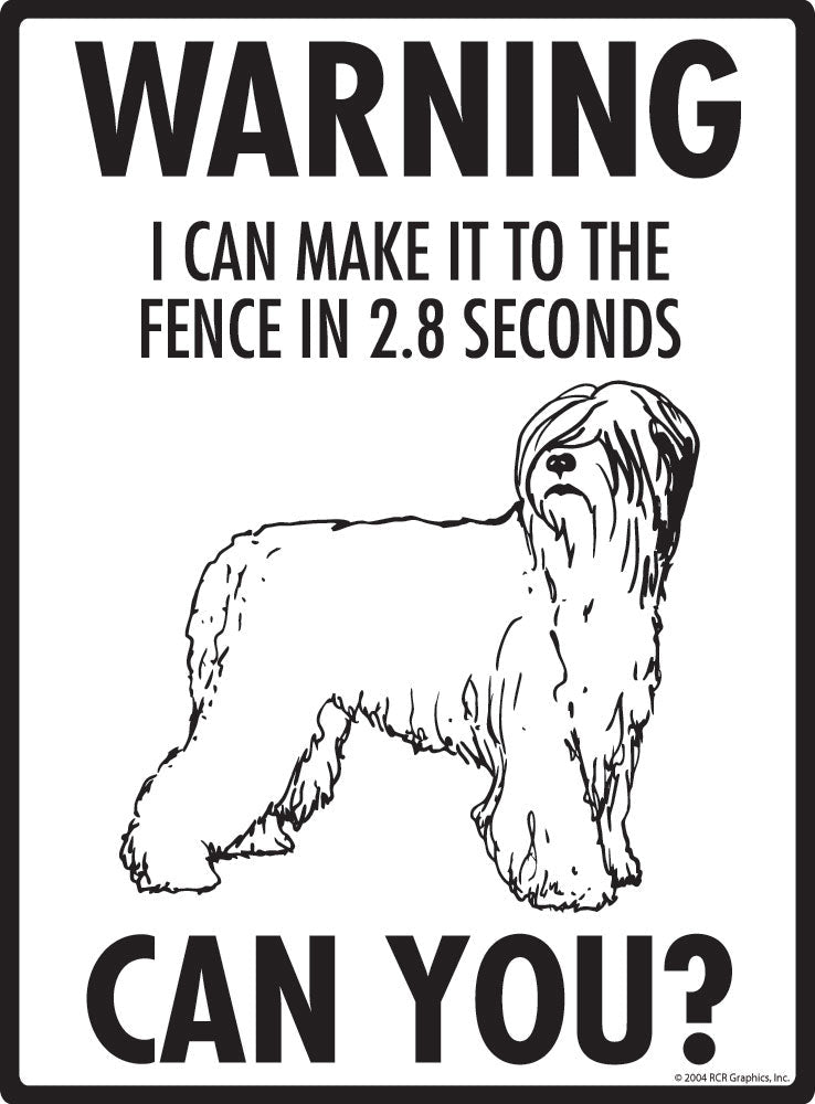 Briard - Warning! Fence Sign