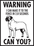 Bullmastiff - Warning! Fence Sign