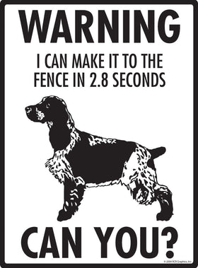 English Cocker Spaniel Make It To Fence or Door Signs (9" x 12") - 0