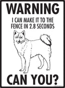 Finnish Spitz -Warning! Fence Sign