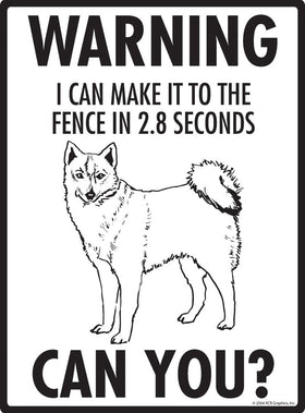 Finnish Spitz Make It To Fence or Door Signs (9" x 12") - 0