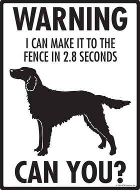Irish Setter - Warning! Fence Sign