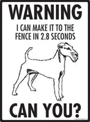 Irish Terrier - Warning! Fence Sign