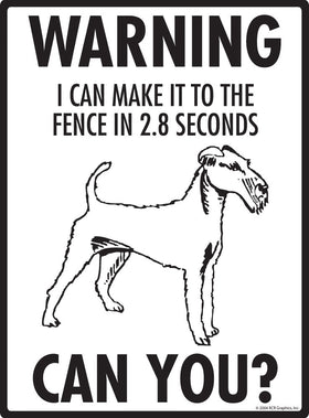 Irish Terrier - Warning! Fence Sign