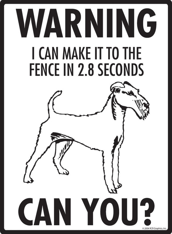 Irish Terrier - Warning! Fence Sign