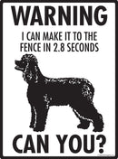 Irish Water Spaniel Make It To Fence or Door Signs (9" x 12")-2