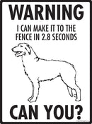 Irish Wolfhound - Warning! Fence Sign