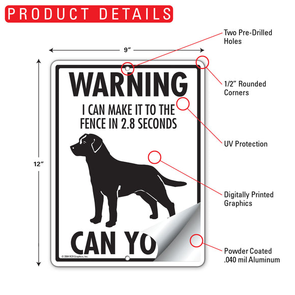 Labrador Retriever! Make It To Fence or Door Signs (9" x 12")