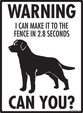 Labrador - Warning! Fence Sign