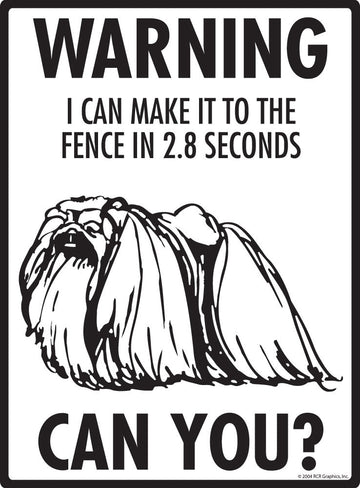 Pekingese - Warning! Fence Sign
