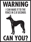 Pharaoh Hound - Warning! Fence Sign