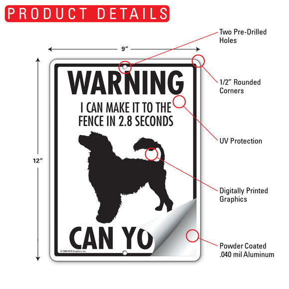 Portuguese Water Dog! Make It To Fence or Door Signs (9" x 12")