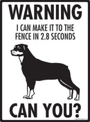 Rottweiler - Warning! Fence Sign