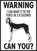 Saluki - Warning! Fence Sign