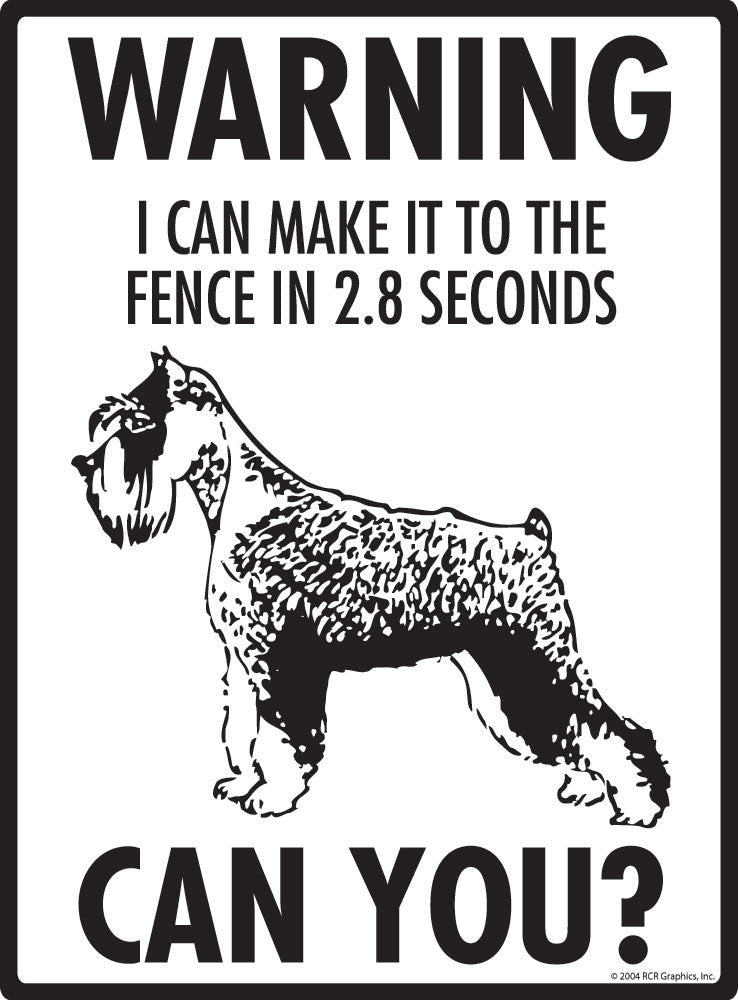 Schnauzer - Warning! Fence Sign