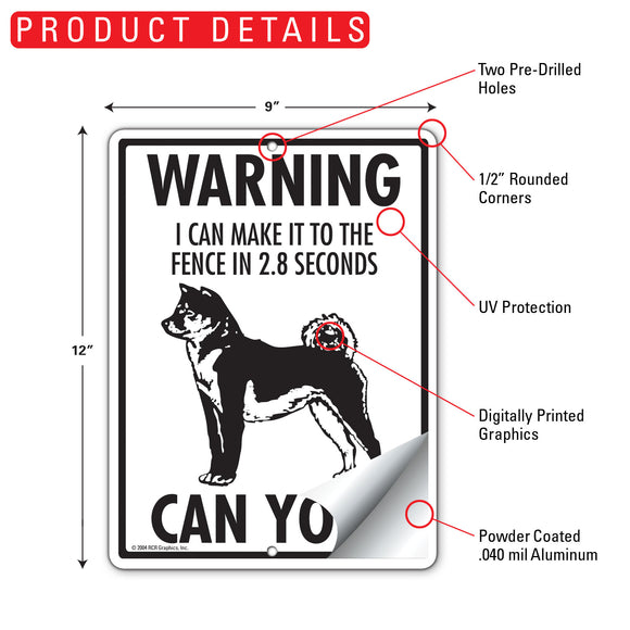 Shiba Inu! Make It To Fence or Door Signs (9" x 12")