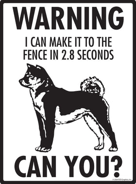 Shiba Inu Make It To Fence or Door Signs (9" x 12") - 0