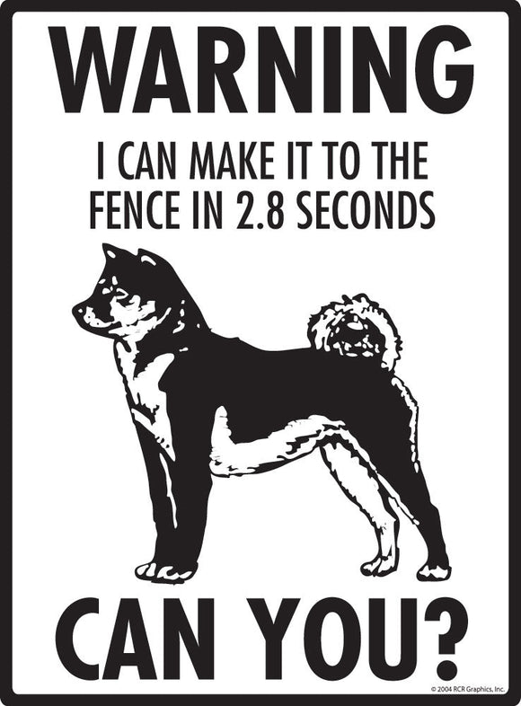 Shiba Inu Make It To Fence or Door Signs (9" x 12")