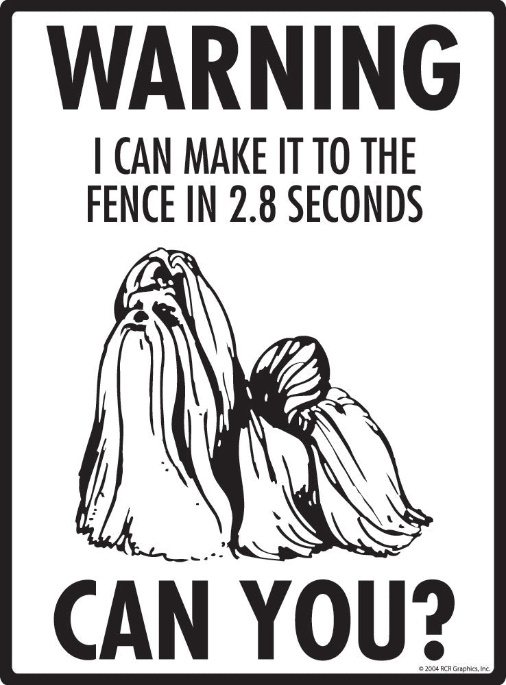 Redbone Coonhound - Warning! Fence Sign