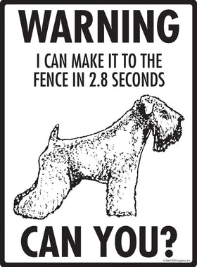 Wheaten Terrier - Warning! Fence Sign