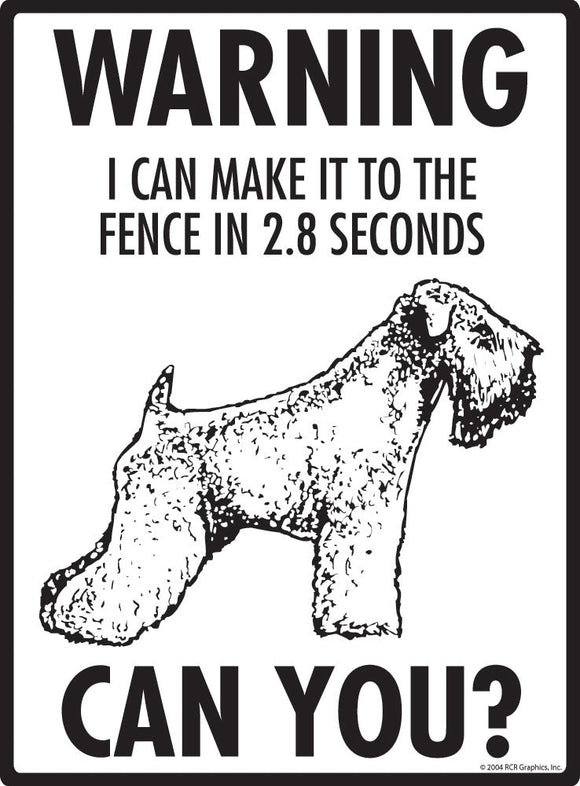 Wheaten Terrier Make It To Fence or Door Signs (9" x 12")