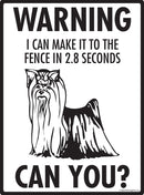 Yorkshire Terrier Make It To Fence or Door Signs (9" x 12")-2