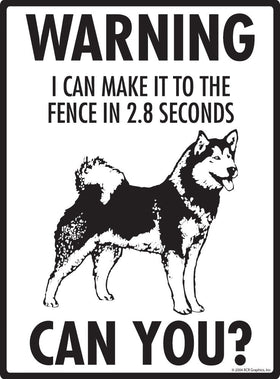 Alaskan Malamute - Warning! Fence Sign
