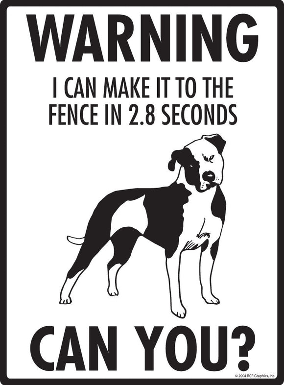 American Bulldog - Warning! Fence Sign