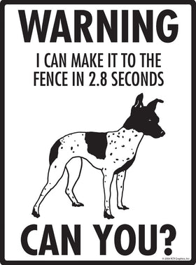 American Hairless Terrier Make It To Fence or Door Signs (9" x 12") - 0