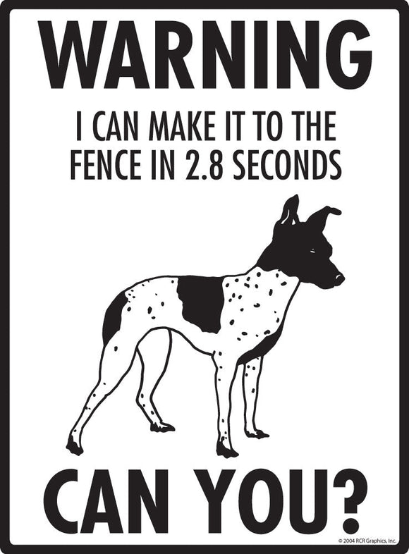 American Hairless Terrier Make It To Fence or Door Signs (9" x 12")