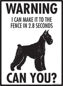 Giant Schnauzer - Warning! Fence Sign