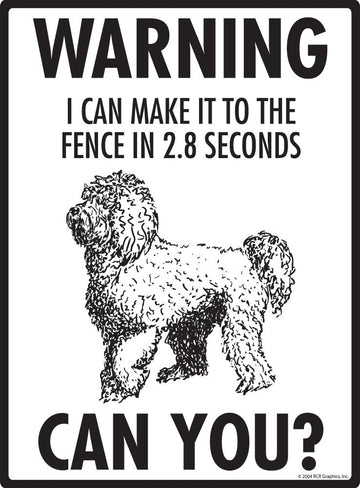 Labradoodle - Warning! Fence Sign