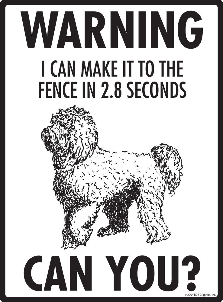 Labradoodle - Warning! Fence Sign