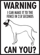 Great Dane - Warning! Fence Sign