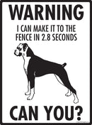 Boxer (Natural Ears) Make It To Fence or Door Signs (9" x 12")-2