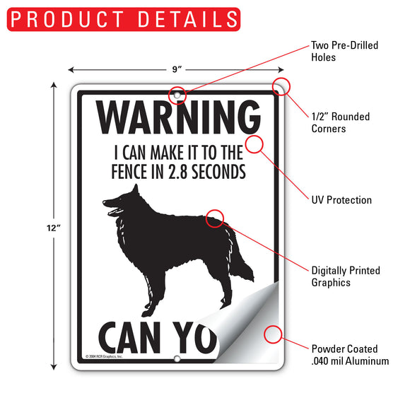 Belgian Sheepdog! Make It To Fence or Door Signs (9" x 12")