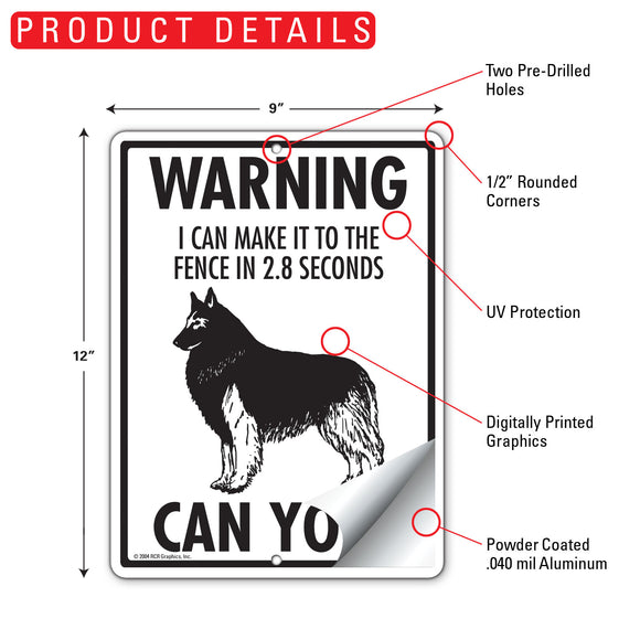 Belgian Tervuren! Make It To Fence or Door Signs (9" x 12")