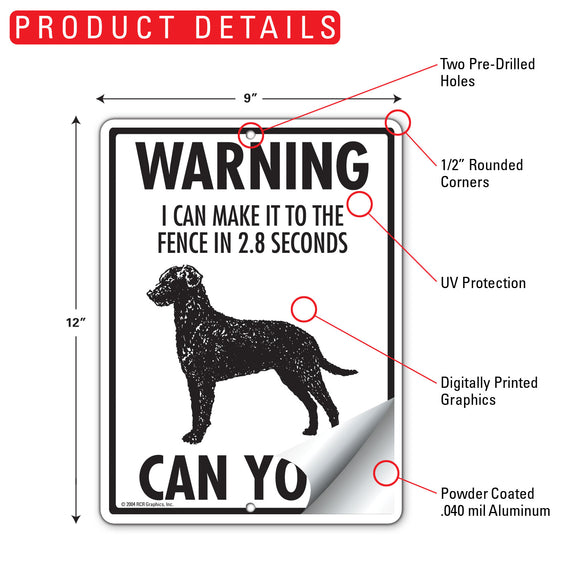 Curly-Coated Retriever! Make It To Fence or Door Signs (9" x 12")