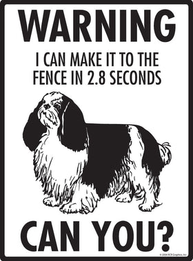 English Toy Spaniel - Warning! Fence Sign