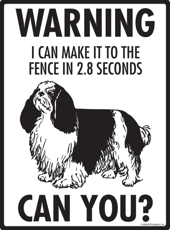English Toy Spaniel - Warning! Fence Sign