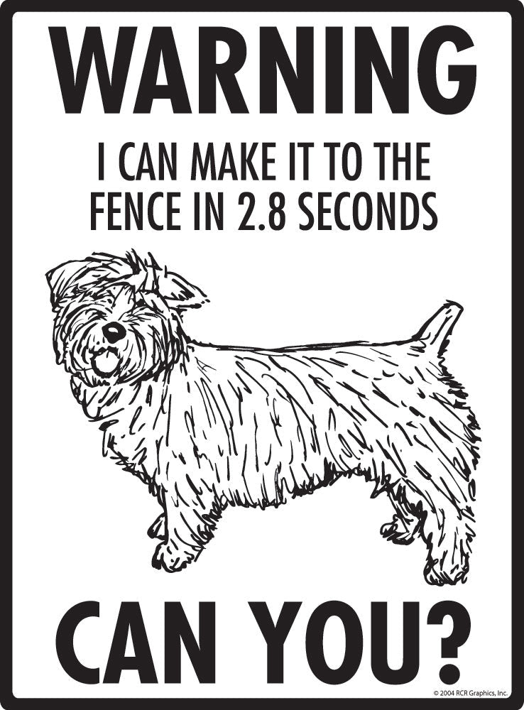 Glen of Imaal Terrier - Warning! Fence Sign