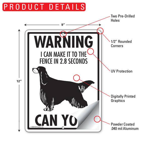 Gordon Setter! Make It To Fence or Door Signs (9" x 12")