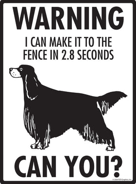 Gordon Setter Make It To Fence or Door Signs (9" x 12") - 0