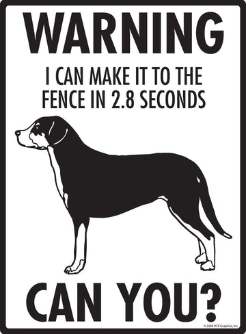 Greater Swiss Mountain Dog - Warning! Fence Sign